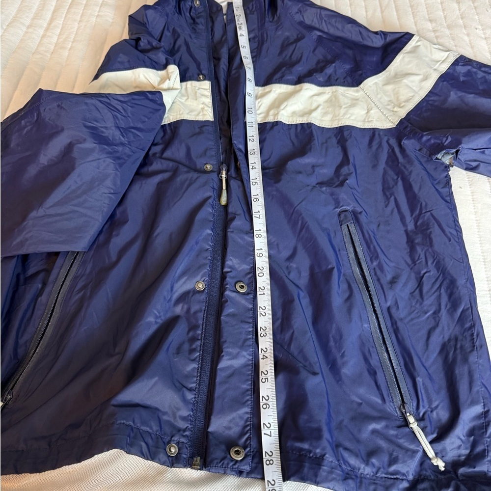 Men's Blue and White Windbreaker Jacket size M - Picture 9 of 9